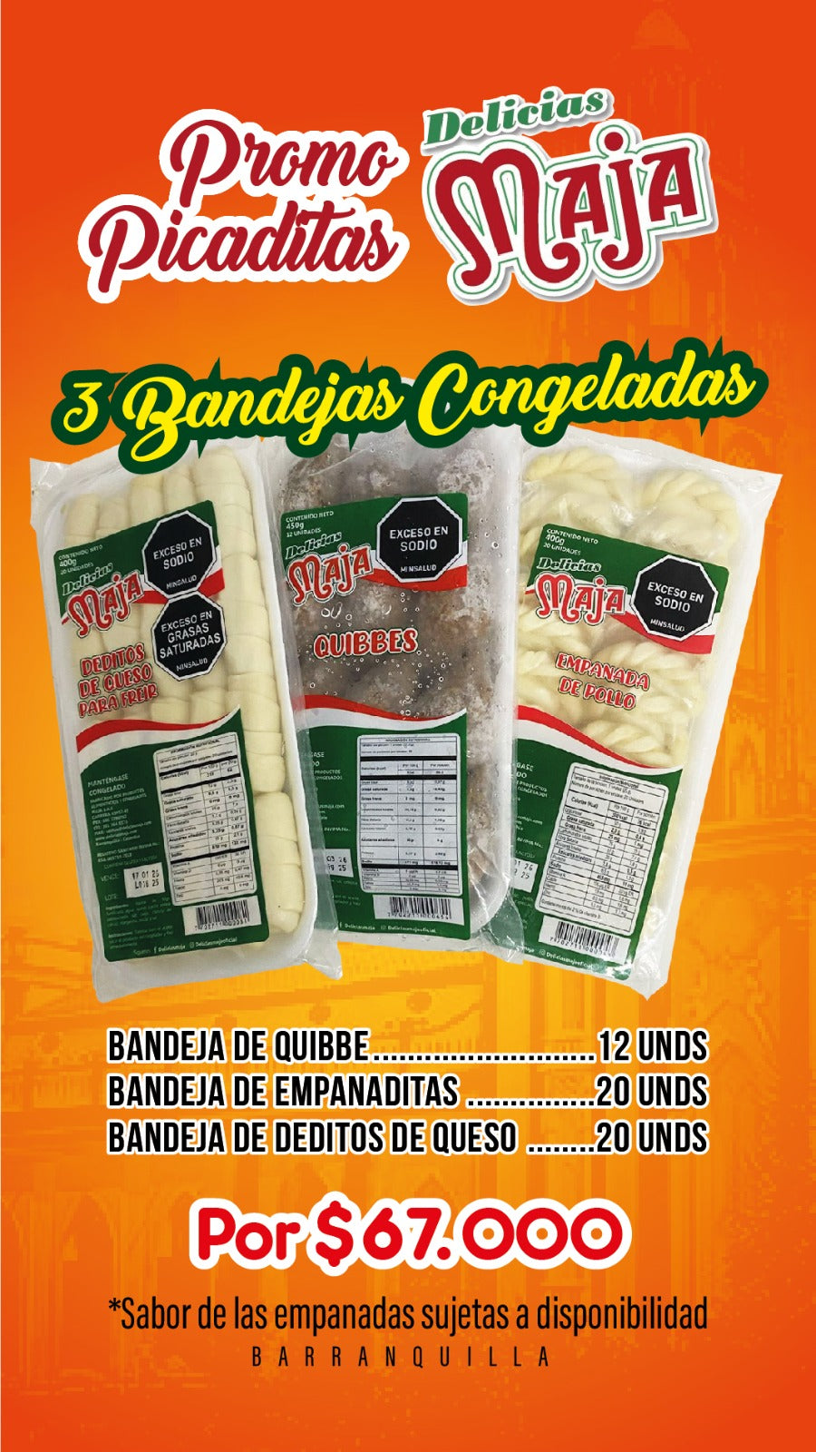 Promo Bandejas Congeladas para Freír (52 uds)