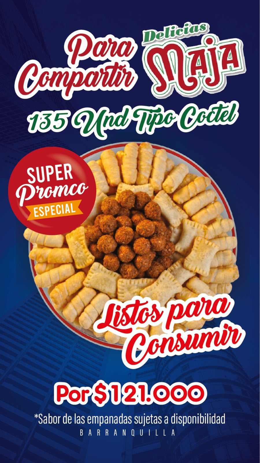 Promo Bandeja Cóctel Frito (135 uds)