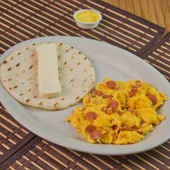 Huevo Ranchero Arepa y Quesito